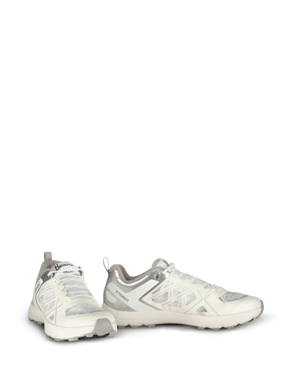 Herno X Scarpa white low-top sneakers with geometric side panels and chunky tread