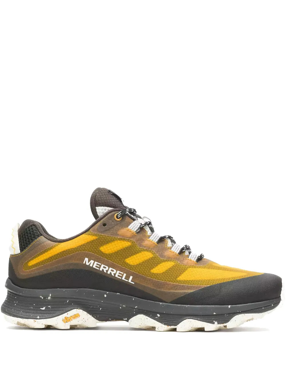 Merrell Moab Speed Trainer sneakers in gold and dark gray, lace-up