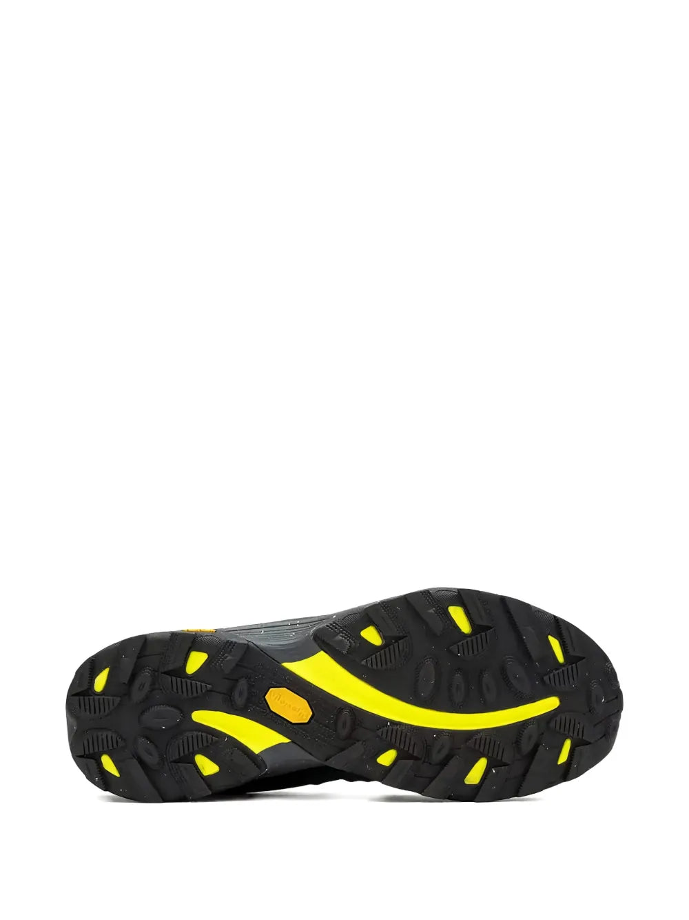 Merrell Moab Speed trainers outsole tread, black with neon yellow highlights