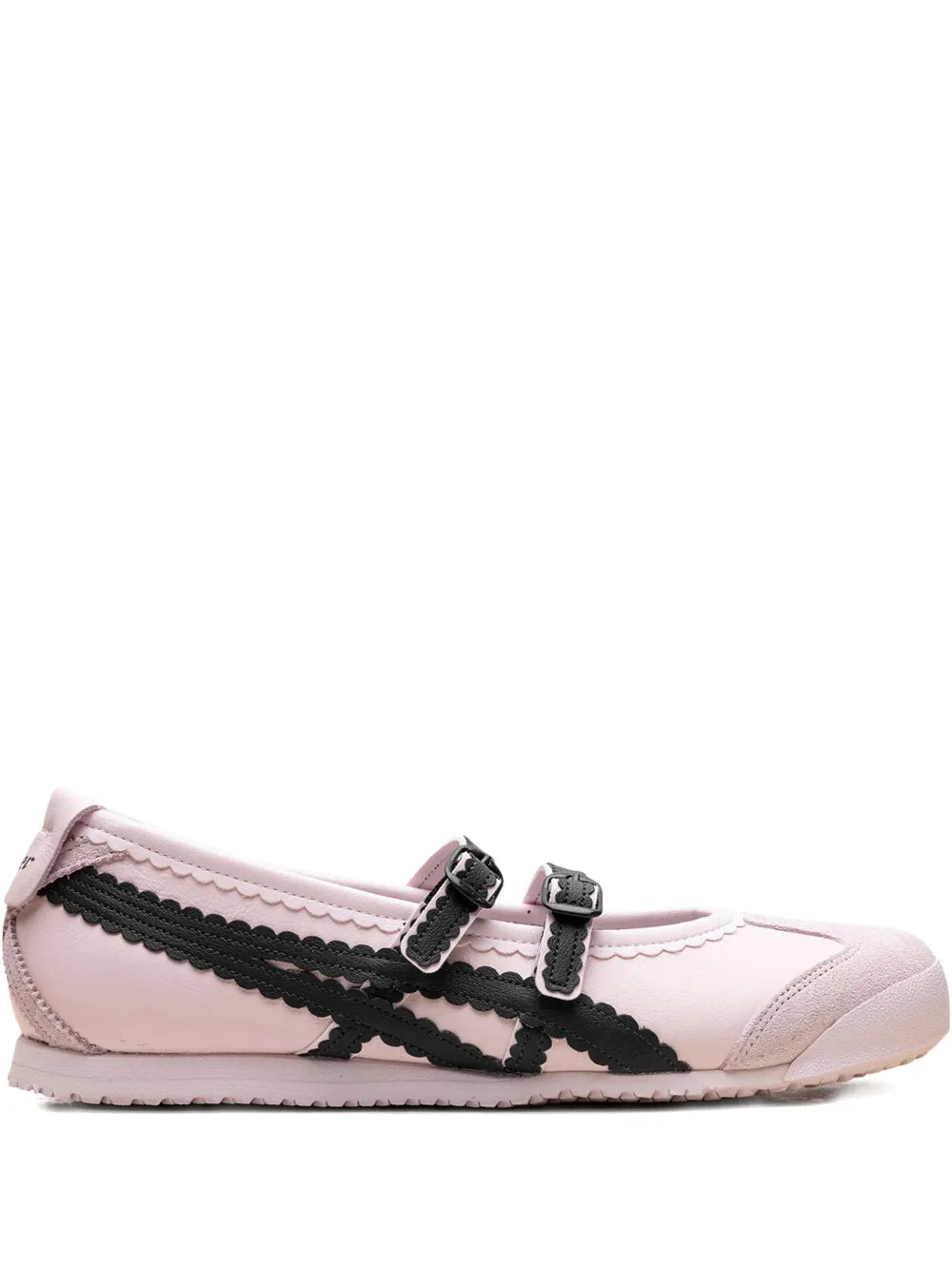 Onitsuka Tiger Mexico 66 Tgrs sneakers in pale pink with black stripe and buckle strap