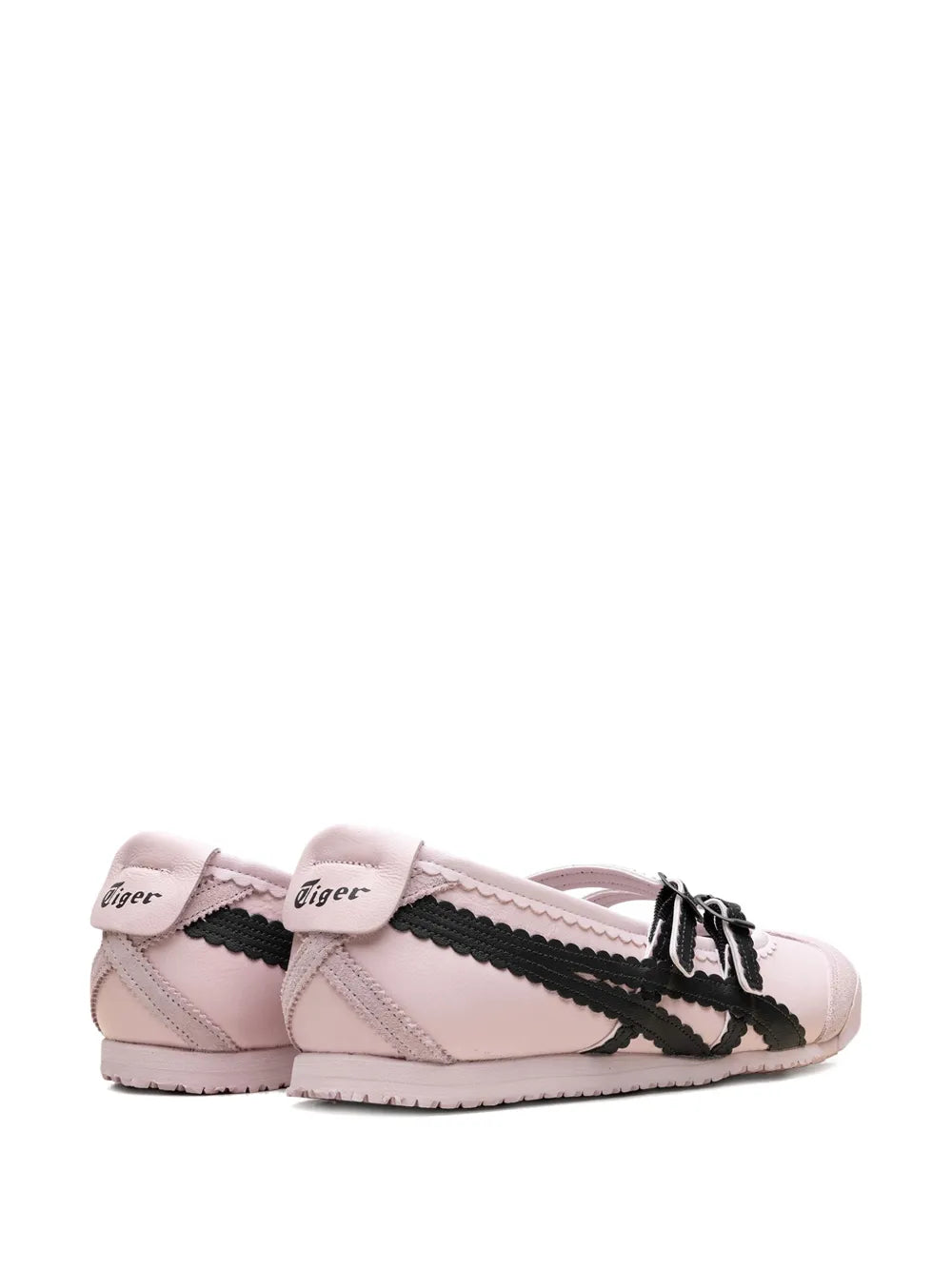 Onitsuka Tiger Mexico 66 Tgrs sneakers, pale pink with black stripes and twin hook straps