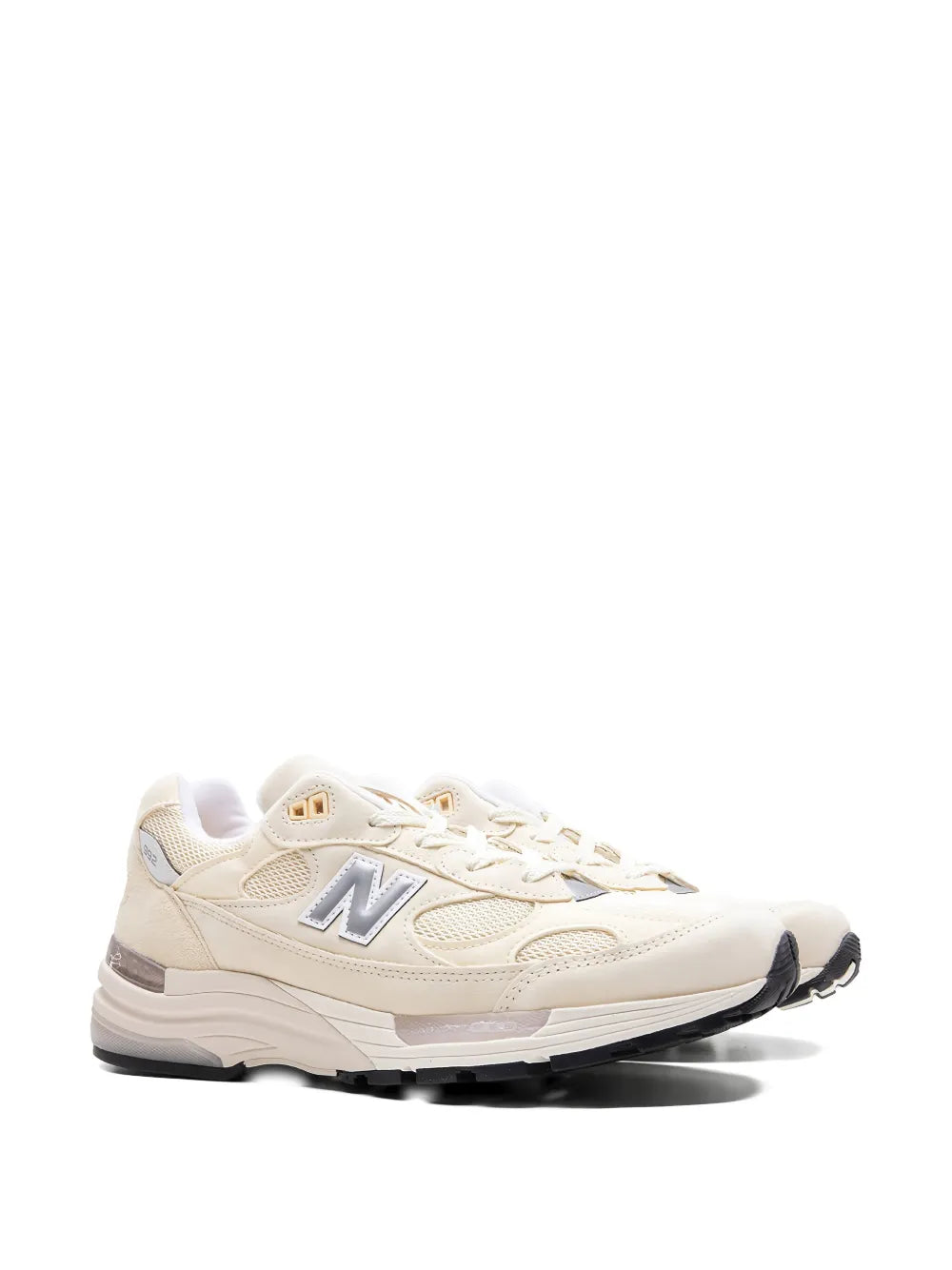 Off-white running sneakers, side view with lace-up and N logo