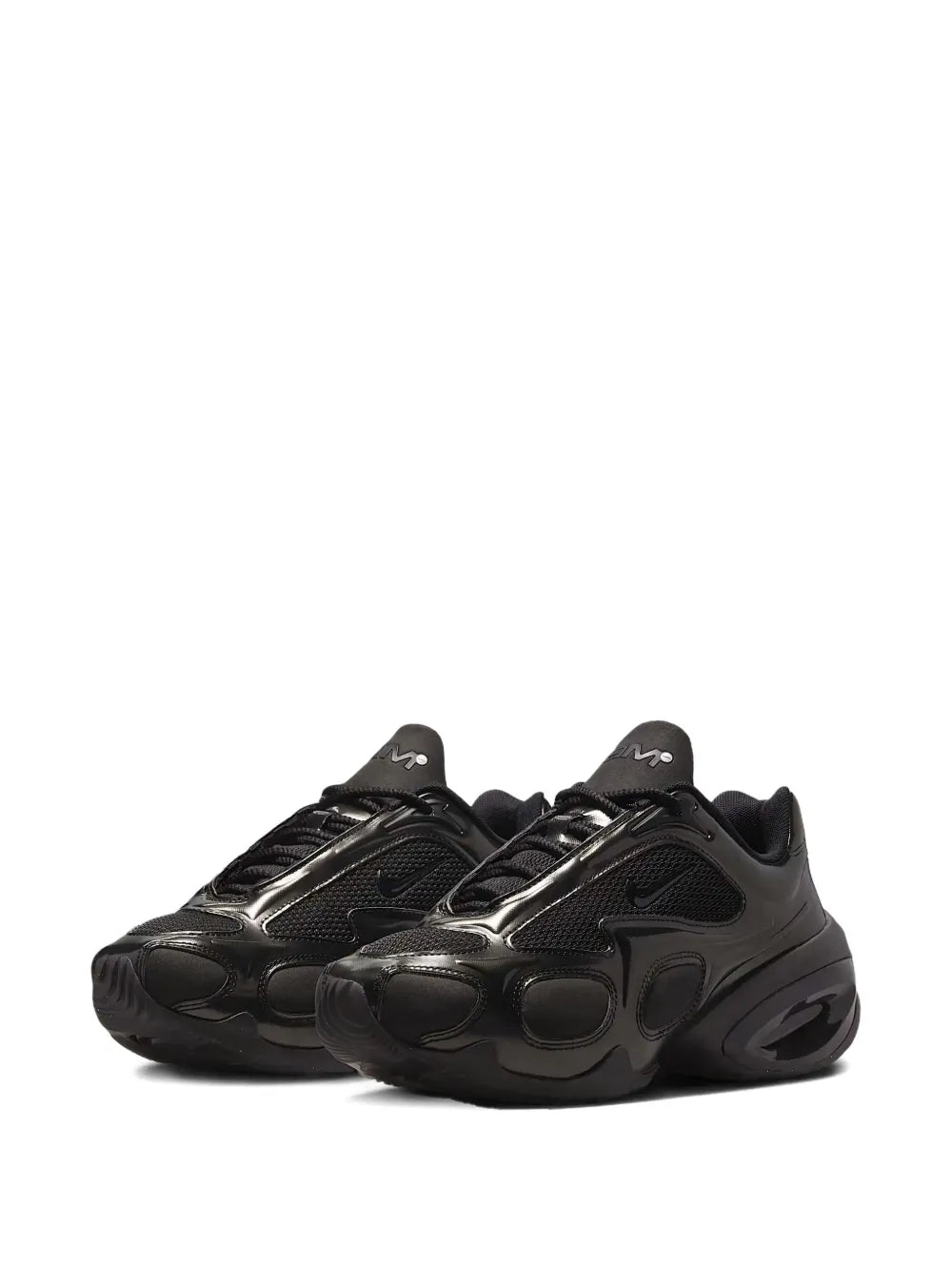 Nike Air Max Muse black lace-up sneakers, side view with molded Air cushioning