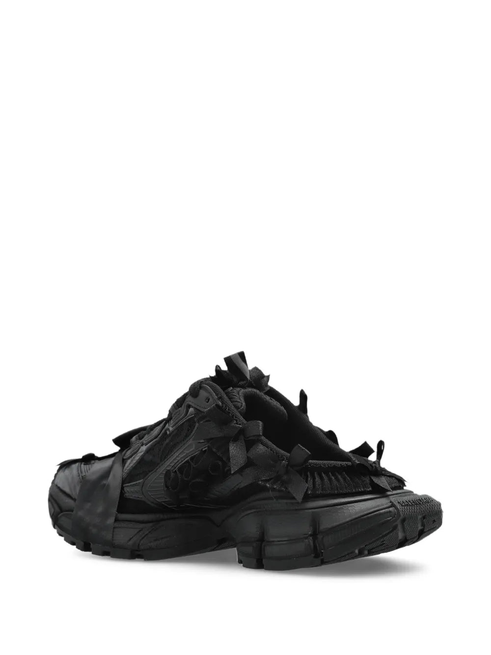 Balenciaga Wxlmc 1000 black lace-up sneakers, angled side with thick sole