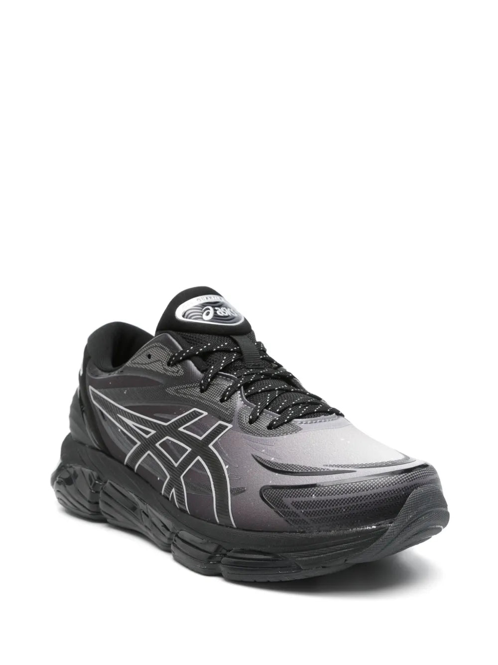 Medium grey Asics Gel-Quantum 360 lace-up sneakers with thick black cushioned sole