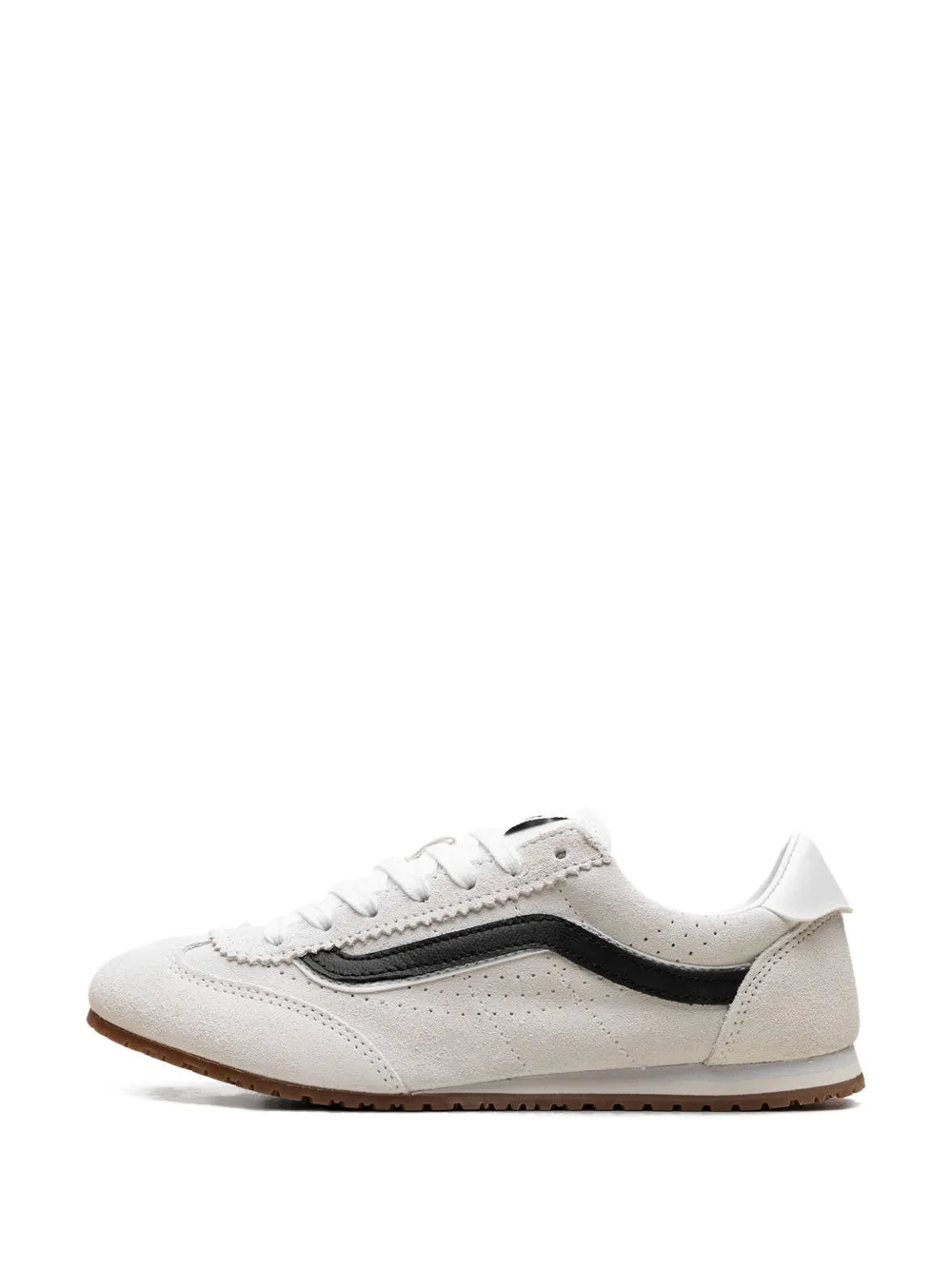 Vans low-top sneakers off-white upper with black side stripe and lace-up front