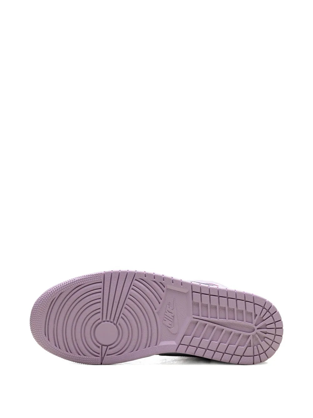 Jordan 1 Mid outsole, light purple tread with circular pivot pattern