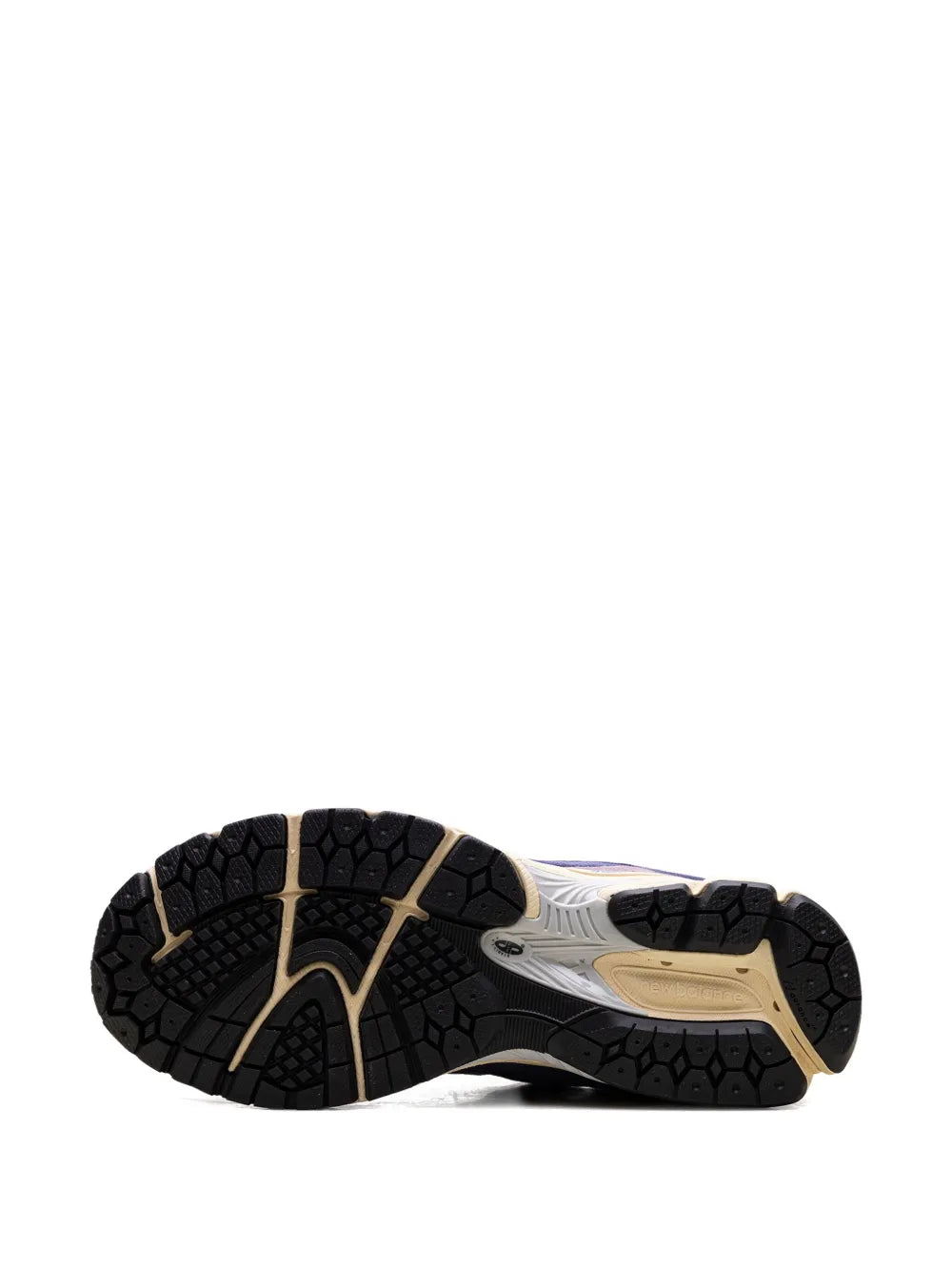 New Balance 2002R Dream State sneakers outsole, black tread with tan midsole