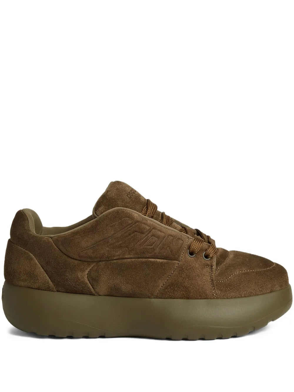 Dsquared2 Icon sneakers in earth-brown suede with lace-up and cushioned rubber sole