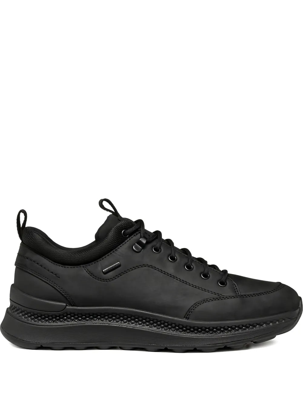 Geox Spherica Actif leisure sneaker, black low-top with lace-up and cushioned outsole