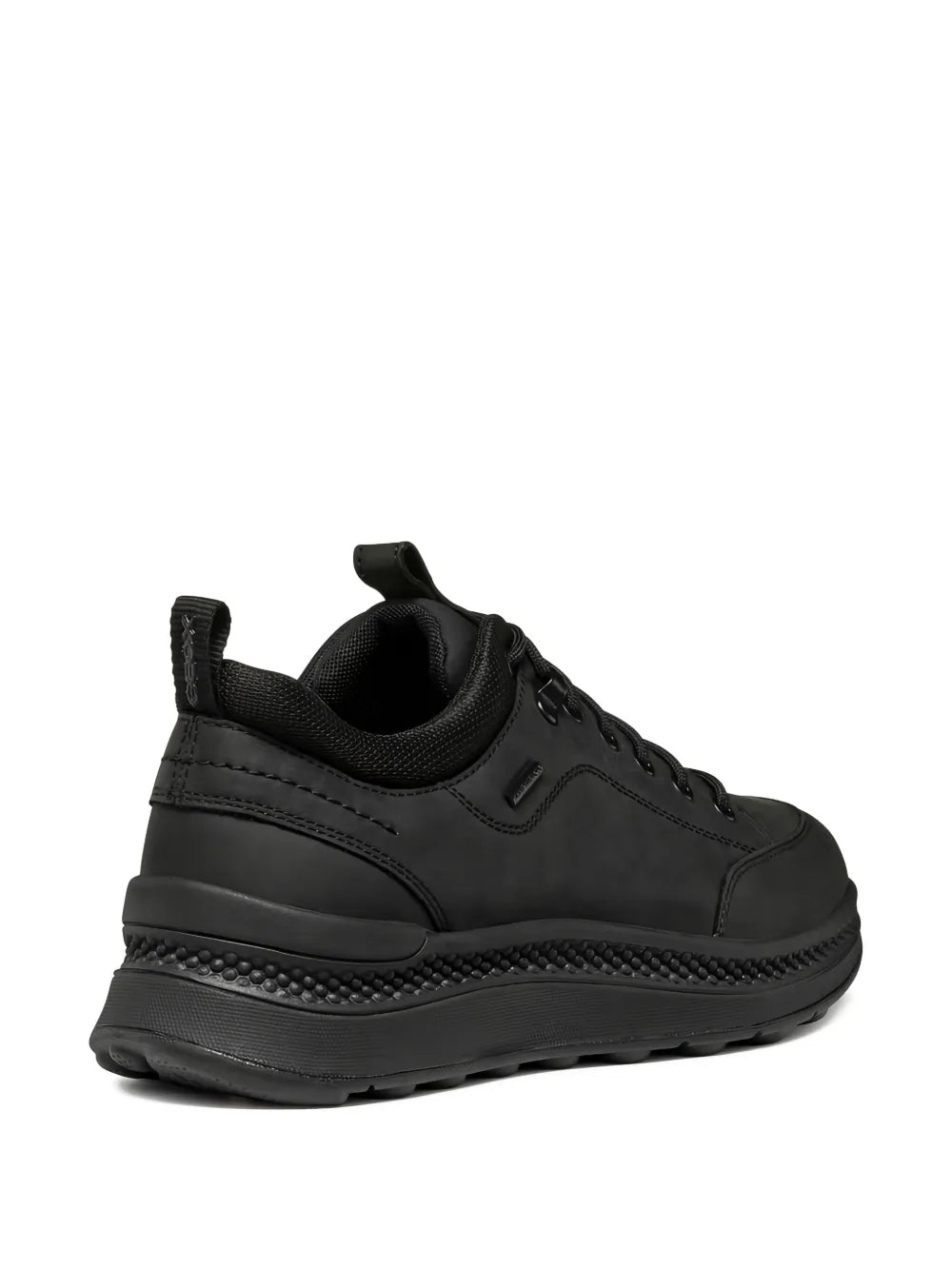 Geox Spherica Actif leisure sneaker, black low-top with side profile and lace details
