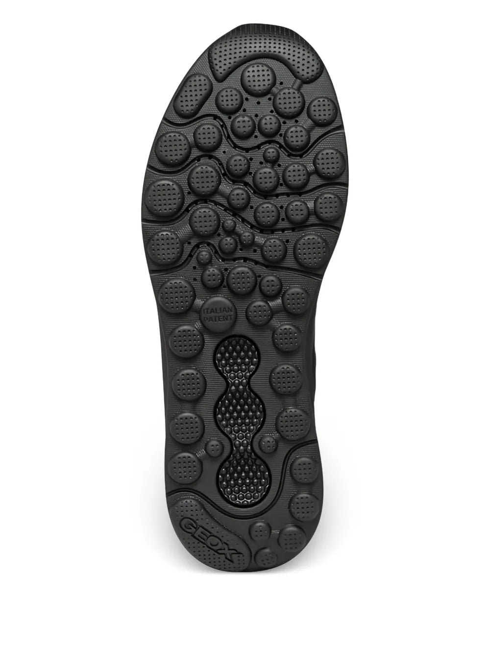 Geox Spherica Actif leisure sneaker, black treaded outsole view