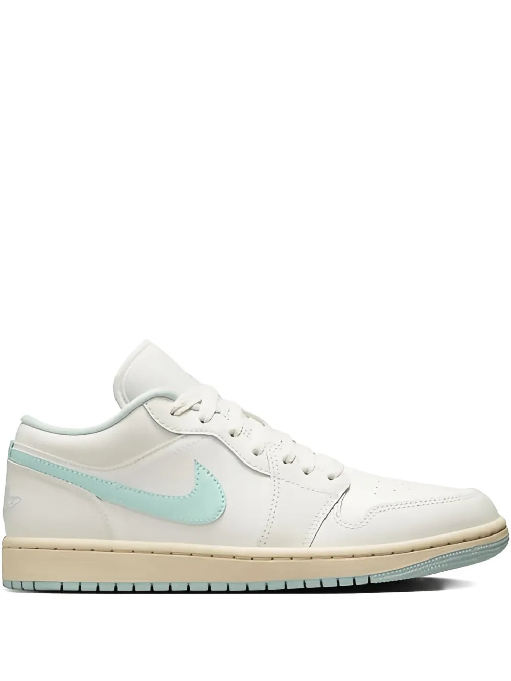 Jordan Jordan 1 low-top sneakers, white with light blue swoosh and trim