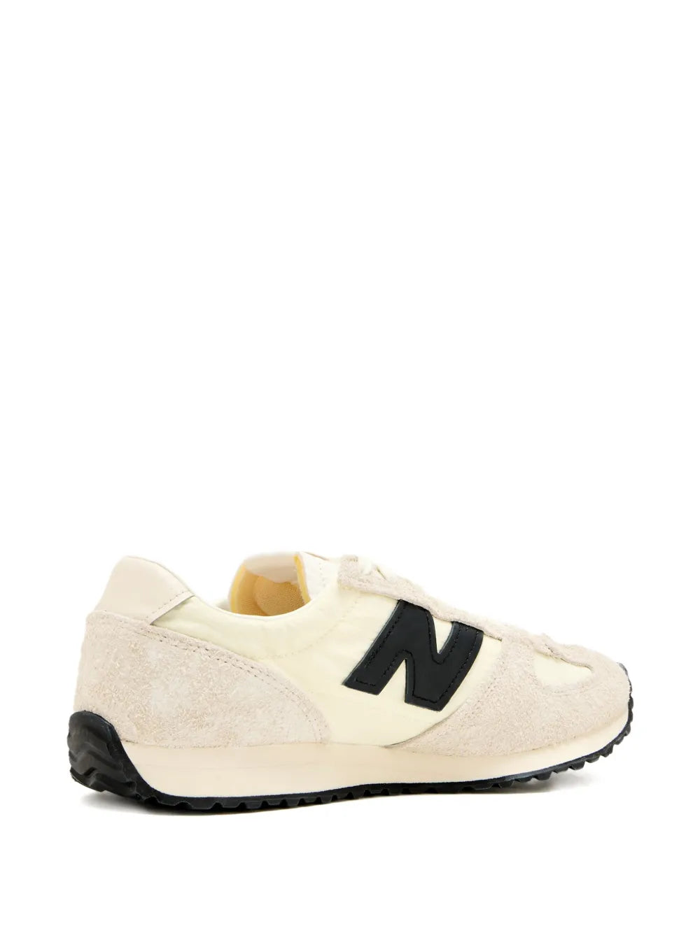 New Balance 471 cream panelled sneakers with lace-up front and black side N logo