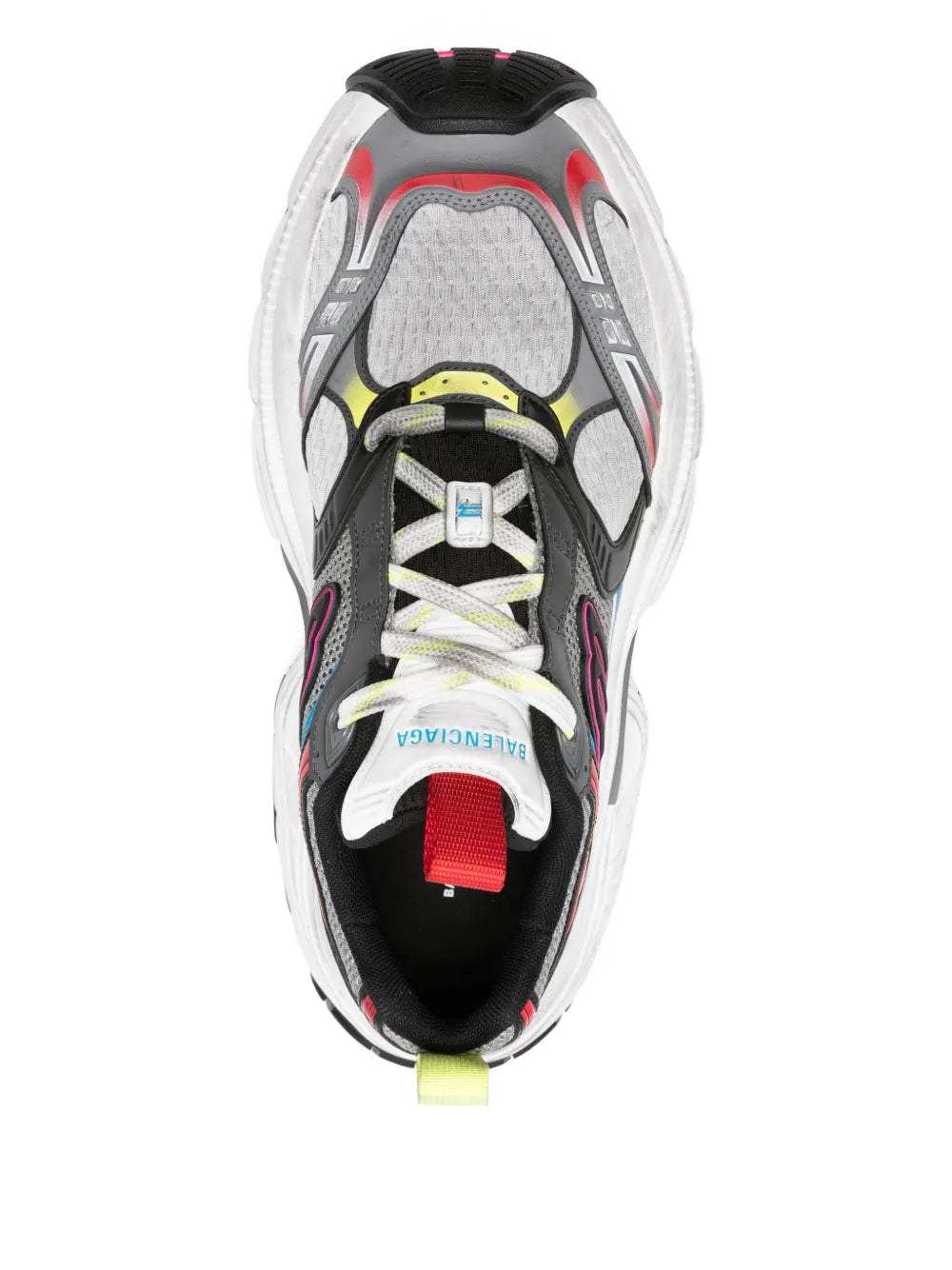 Balenciaga 6XL chunky trainers, lace-up with black interior and multicolor trim.