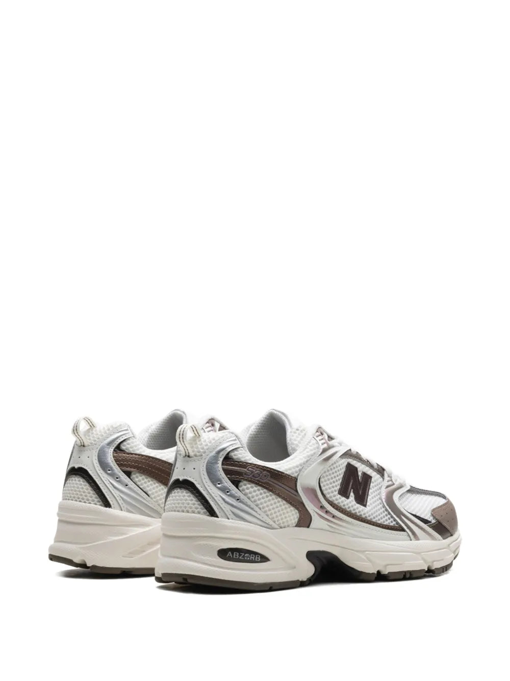Off-white New Balance 530 sneakers, lace-up with thick cream midsole and rear tab