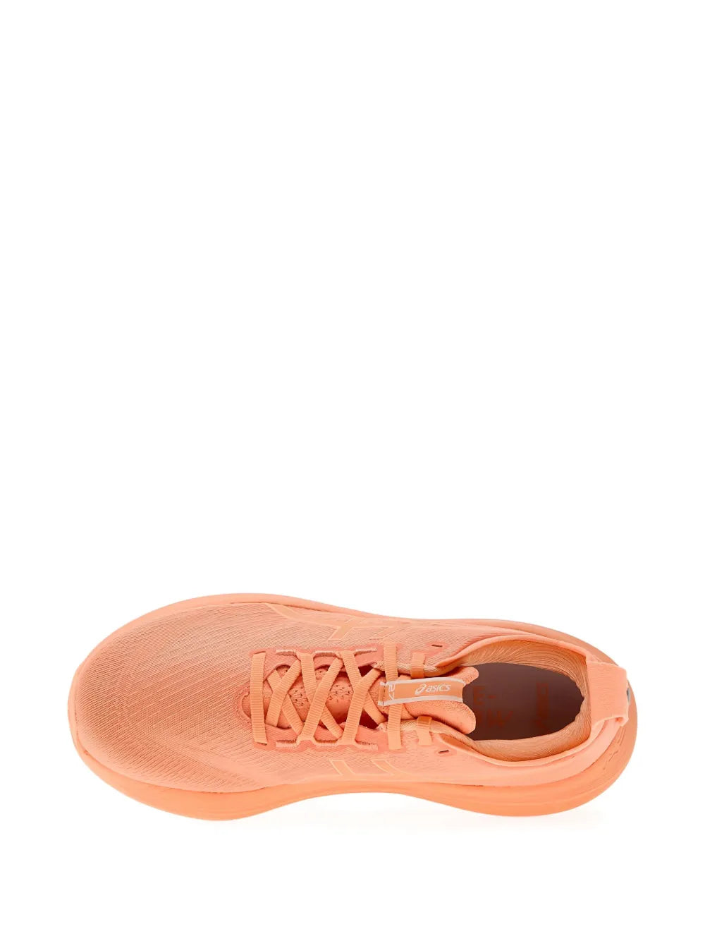 Orange ASICS Gel-Nimbus 27 Lite-Show running shoe with open mesh and lace panel