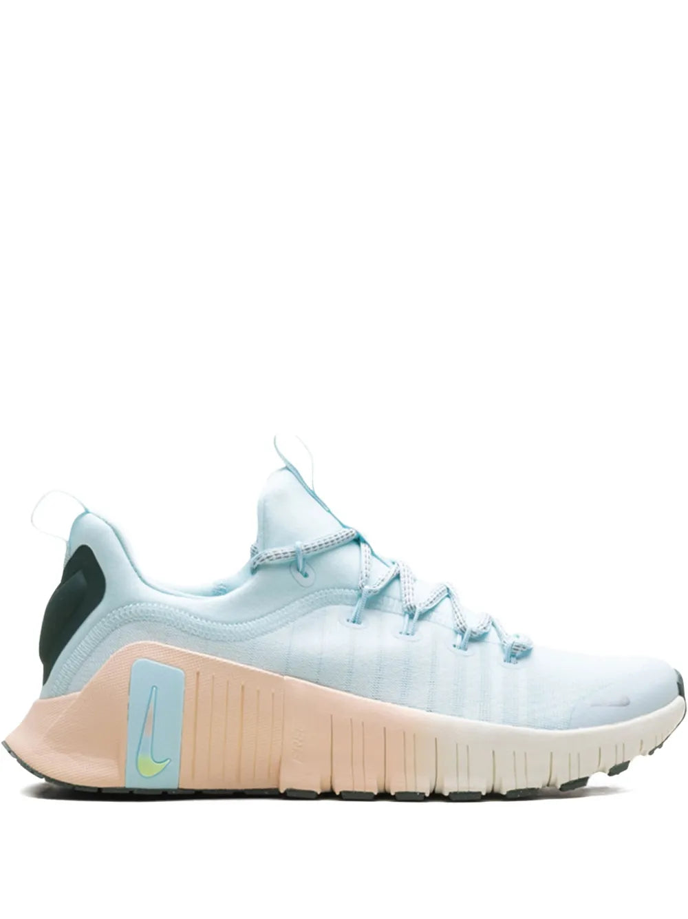 Nike Free Metcon 6 Premium training sneaker, light blue with tan midsole