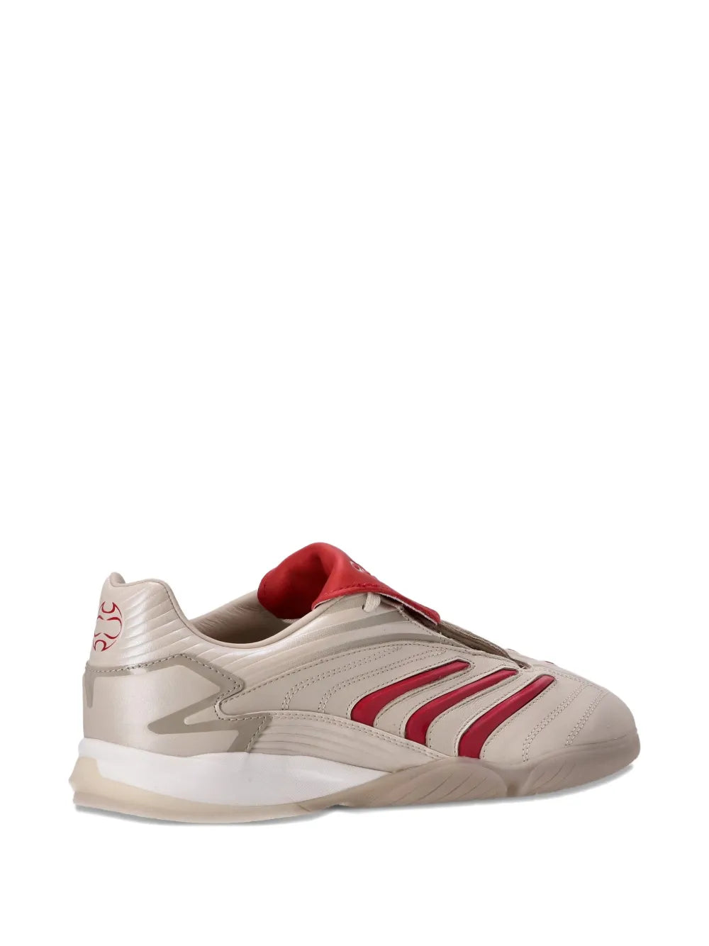 adidas Predator Sala leather indoor shoes, beige with red heel collar