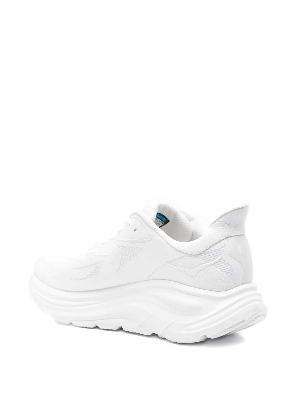 Hoka white sneakers with side logo detail and sculpted sole