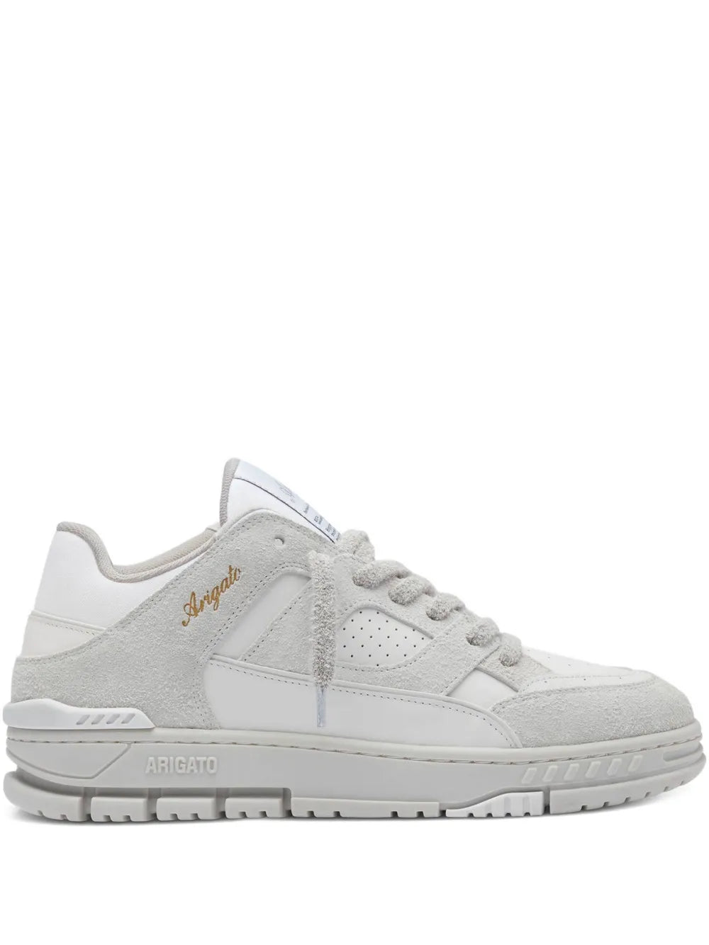 Axel Arigato off-white leather low-top sneakers, lace-up with side logo