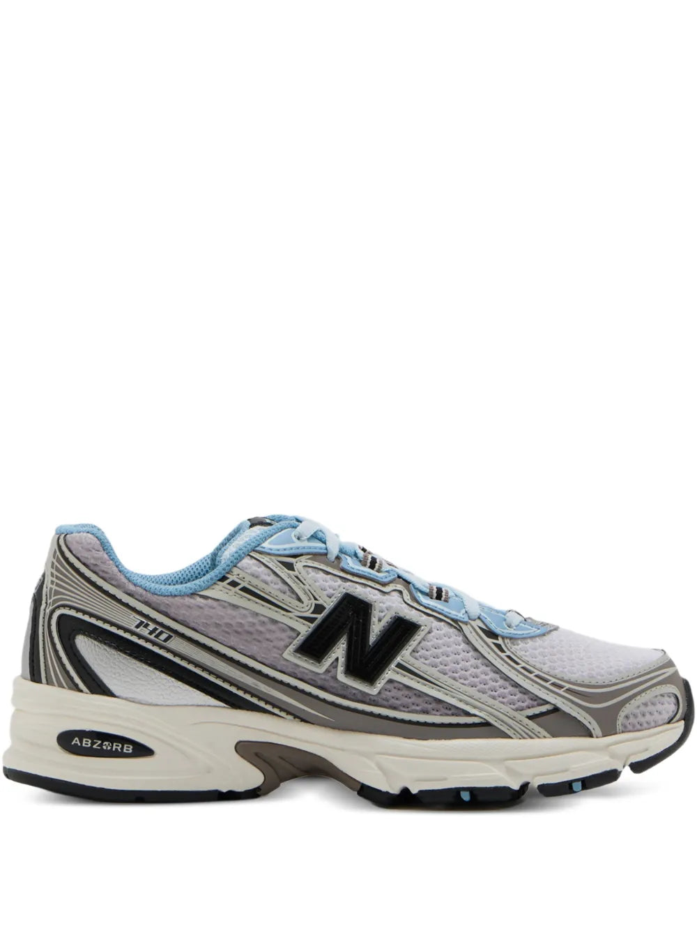 New Balance 740 mesh sneakers, light blue with gray and black accents