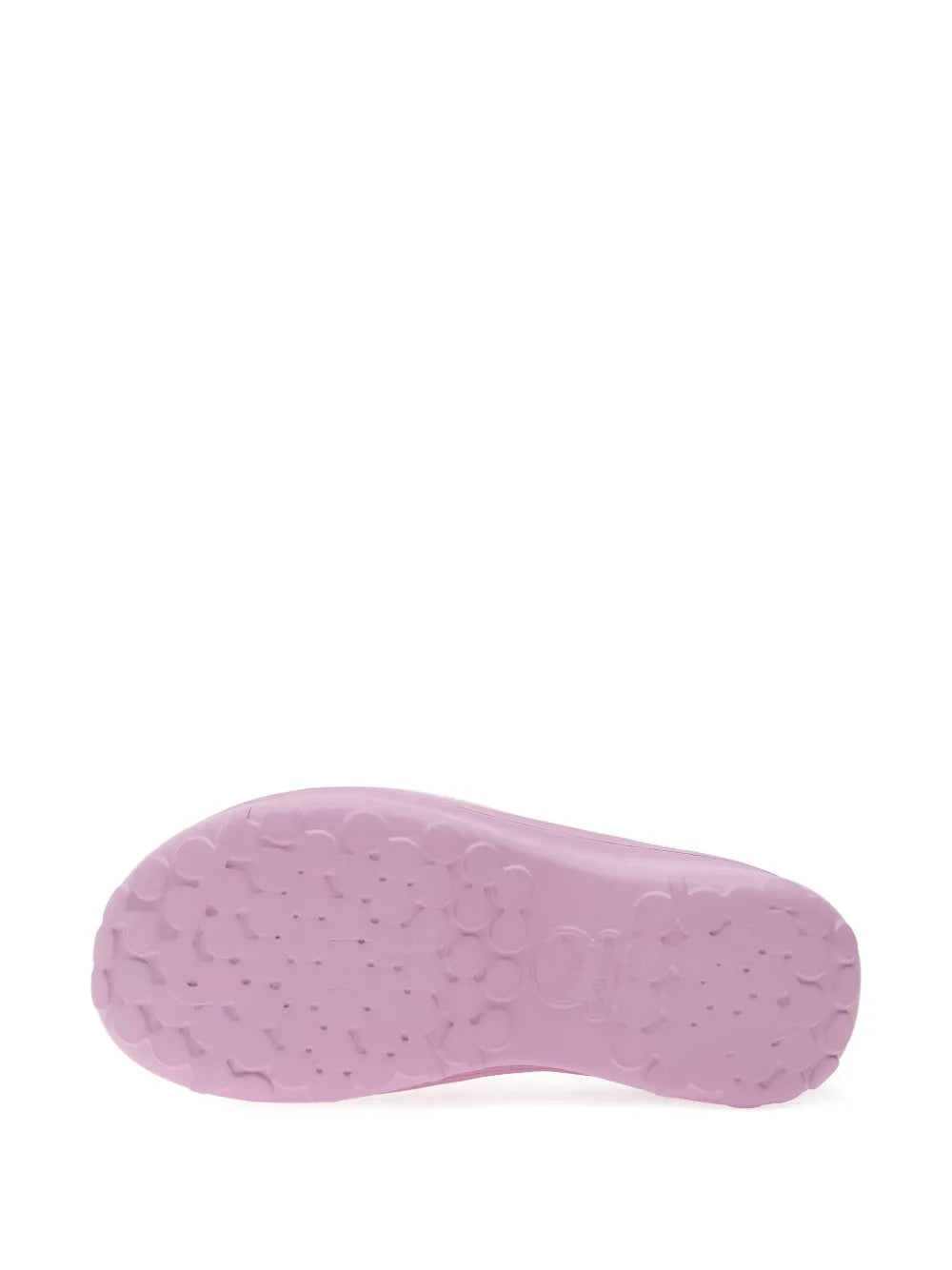 adidas Adifom platform slide sandals, light pink textured rubber outsole