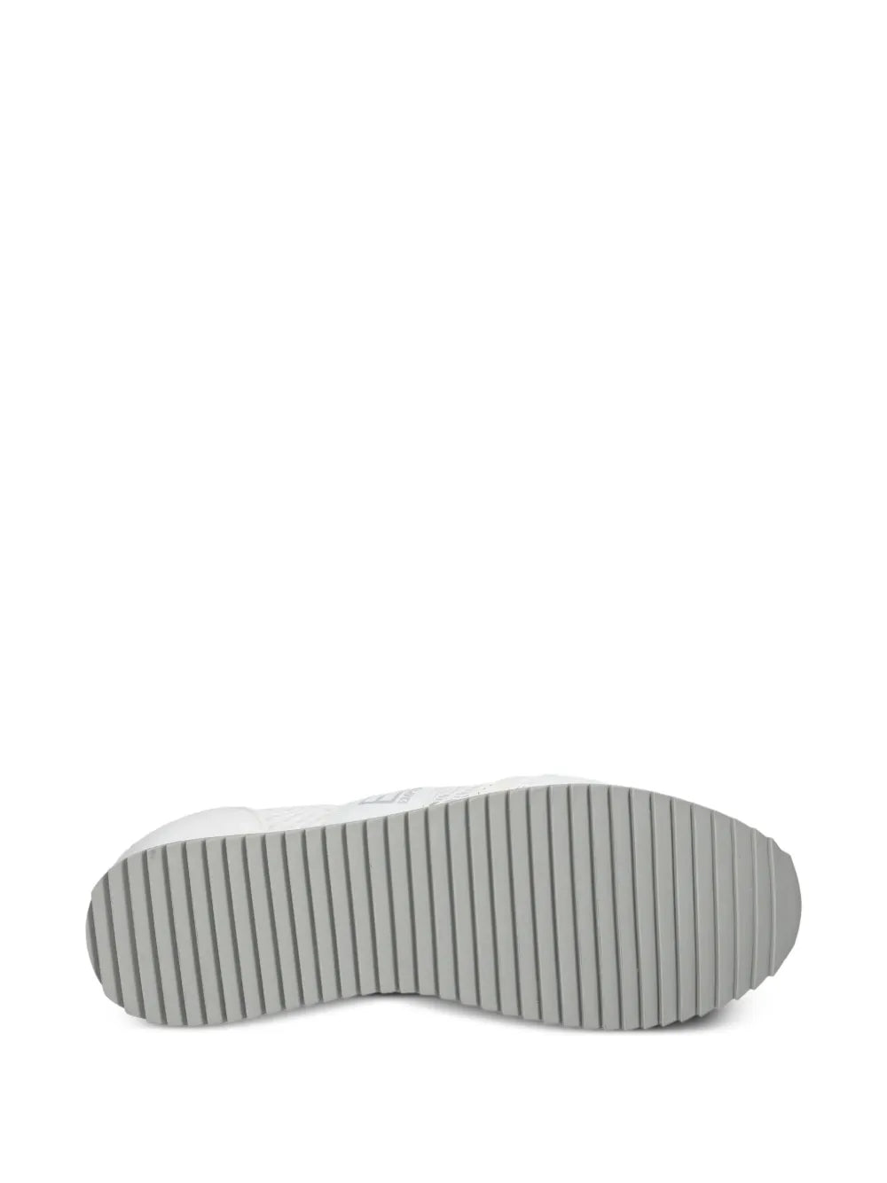 White EA7 Emporio Armani logo-detail sneakers, striped rubber outsole tread