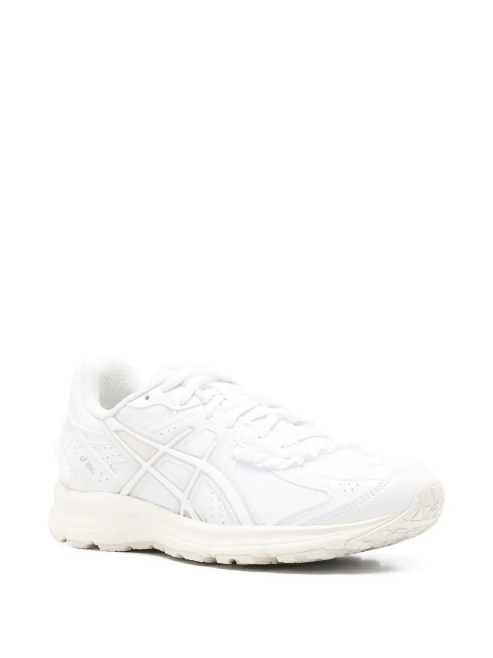 ASICS white lace-up sneakers with low-profile upper and rubber outsole
