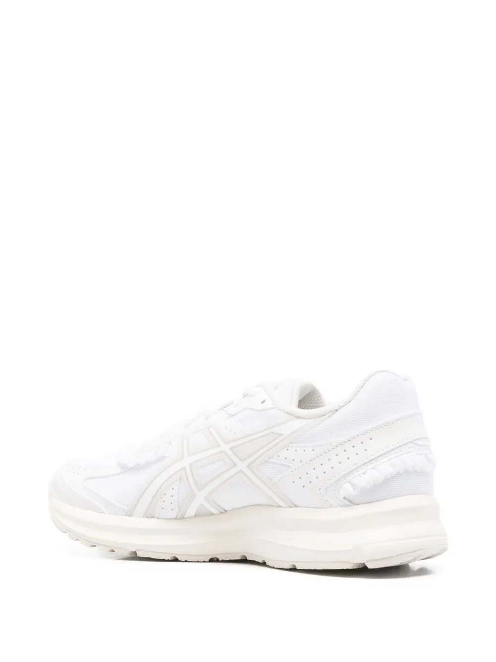 ASICS white running sneaker with sculpted midsole and textured side panels