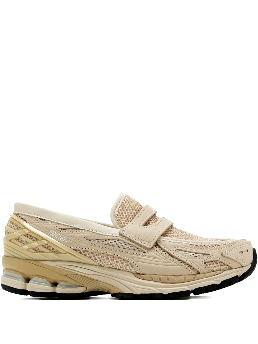 New Balance U1906L beige sneakers, mesh upper and hook-and-loop straps, chunky sole