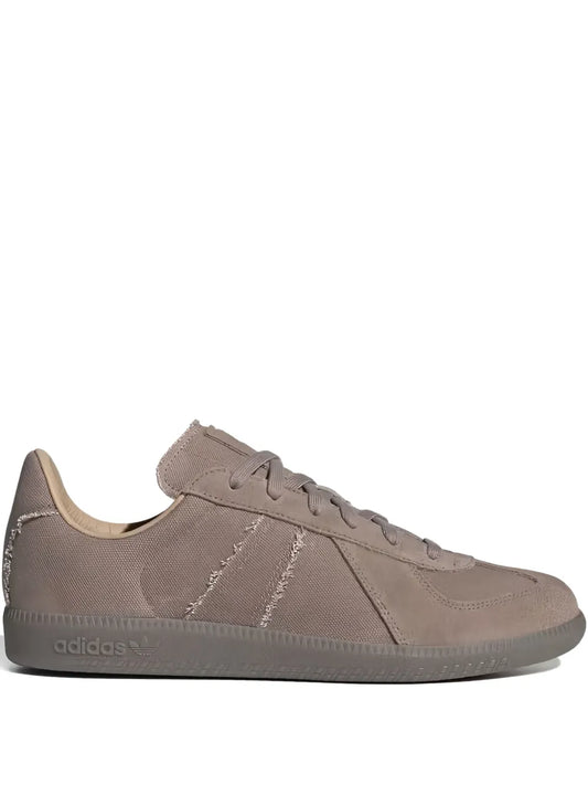 Beige adidas BW Army low-top sneakers with side stripes and lace-up design