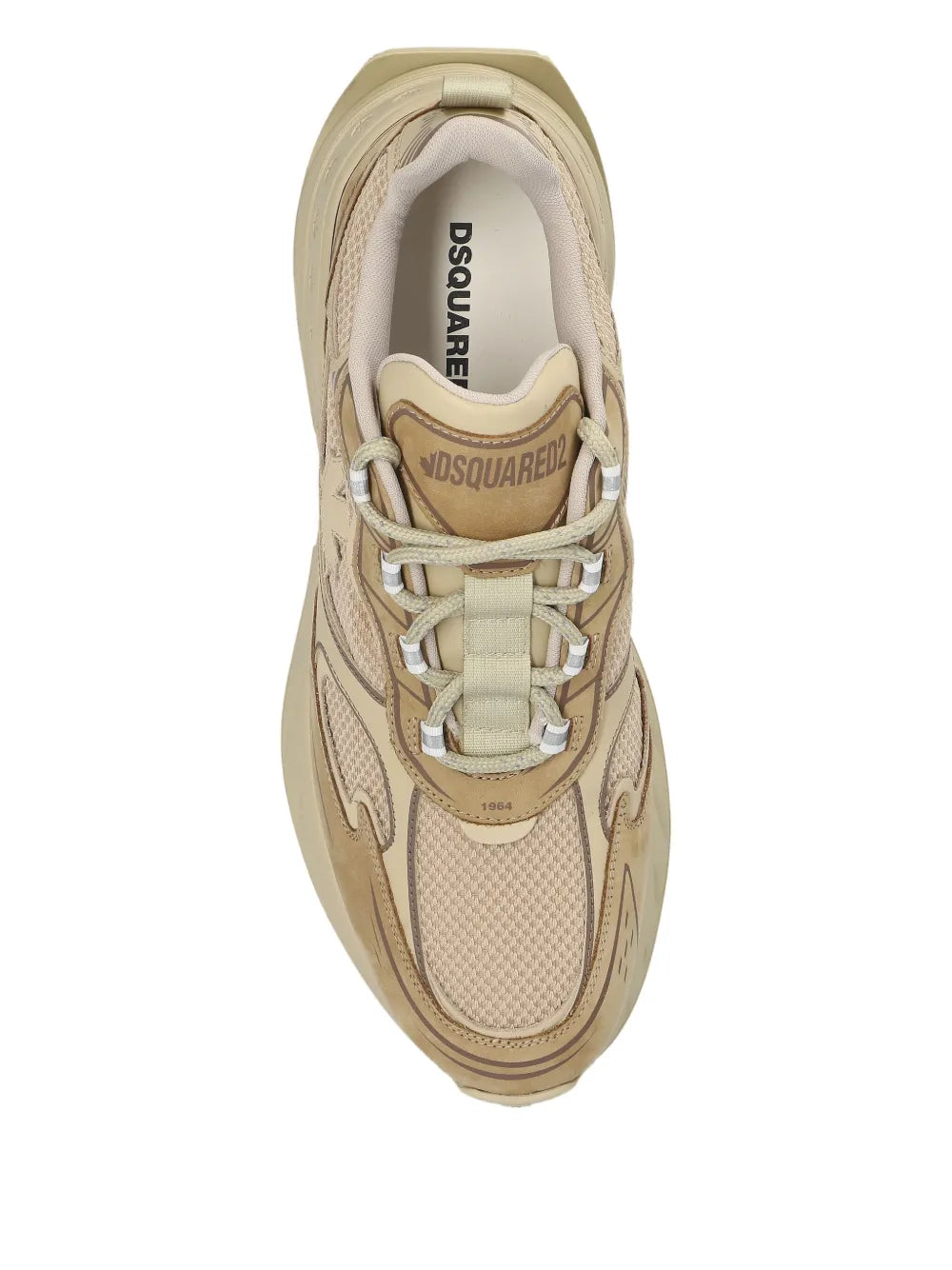 Dsquared2 Sprinter lace-up sneakers, light brown with tongue and lace detail