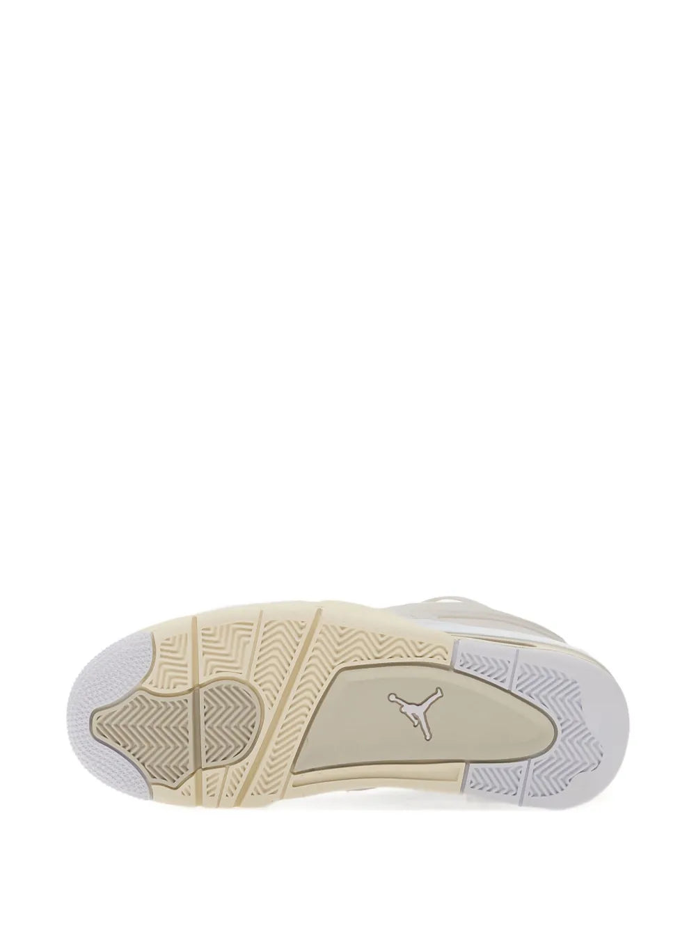 Beige sneaker outsole with Jordan logo and textured tread pattern