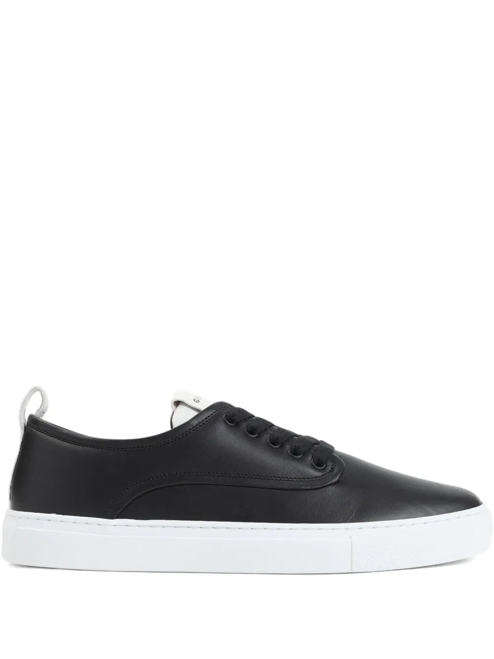 Givenchy black leather lace-up sneakers with white rubber sole