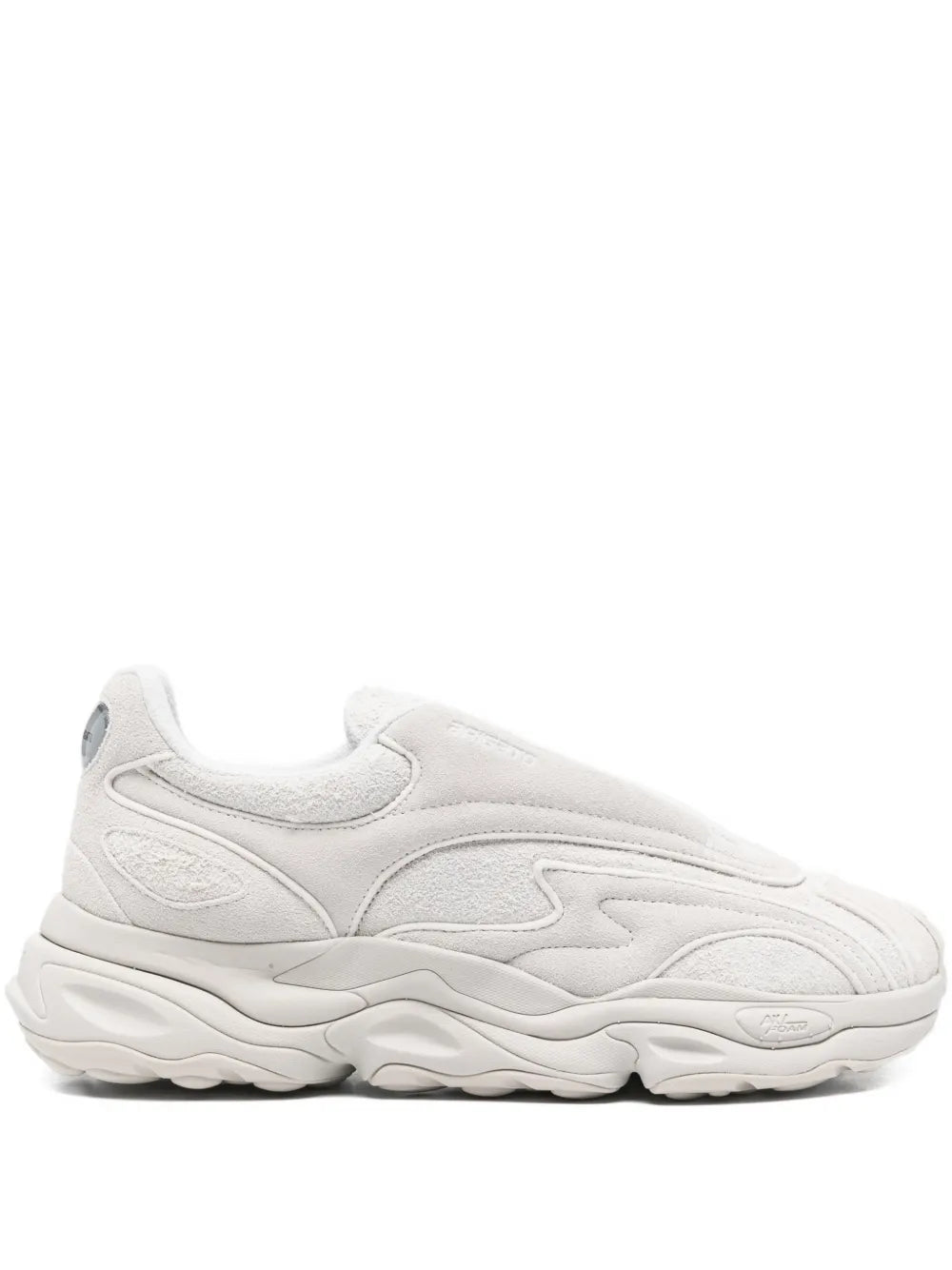 Light grey Satellite Neo Runner sneakers, wavy overlays and chunky ridged sole