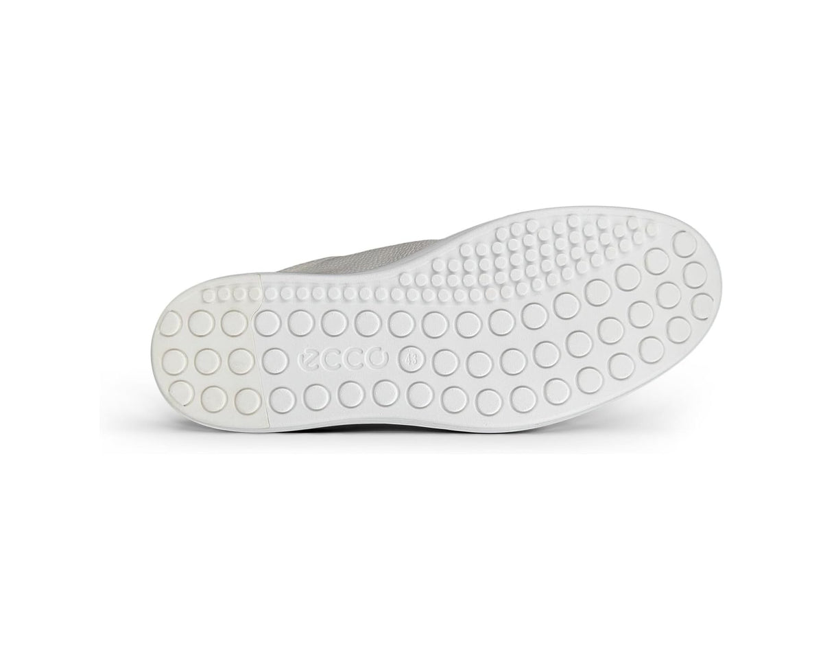 Men's ECCO white outsole with circular traction tread pattern