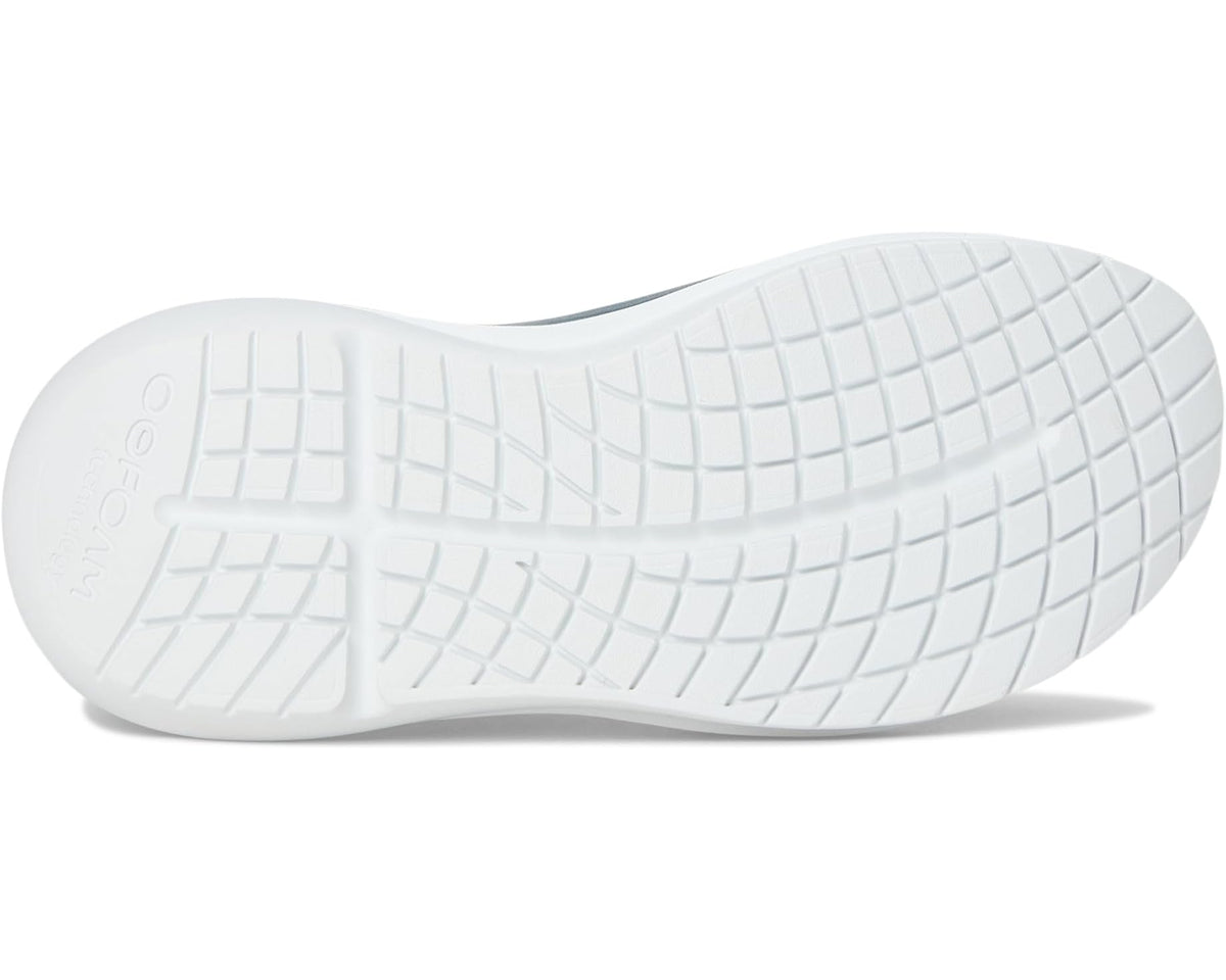 Men's OOFOS OOmy Stride outsole, white tread grid pattern