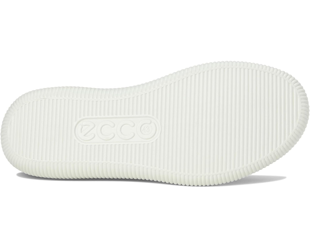 ECCO sneaker outsole with textured white rubber tread and embossed ECCO logo