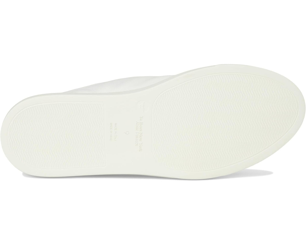 White rubber outsole for slip-on low-top sneakers with textured tread