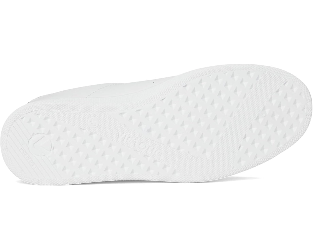 Unisex Victoria white sneakers with textured non-slip rubber outsole