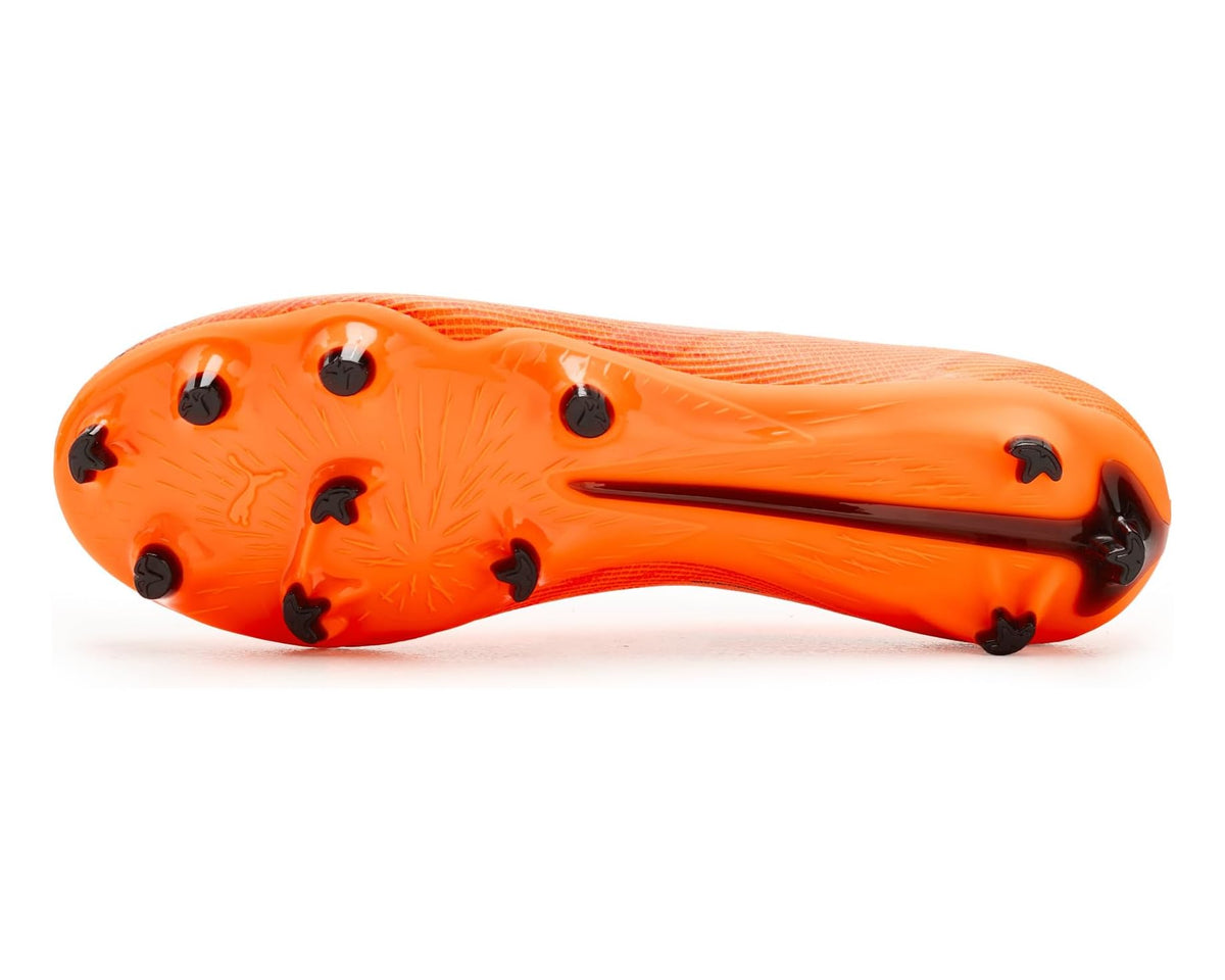 PUMA men's firm-ground cleat outsole in orange with black stud tips