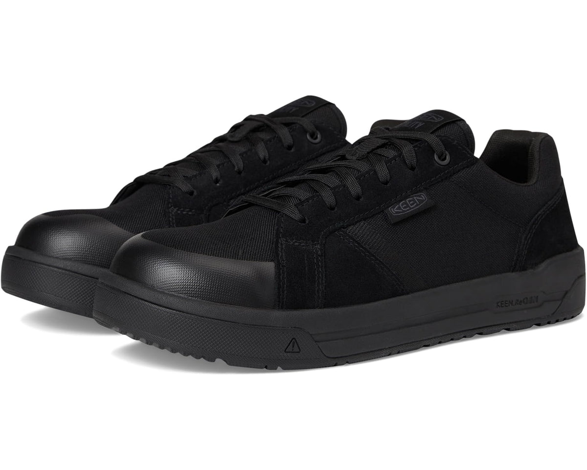 Men's KEEN utility work shoe, black lace-up with composite toe cap