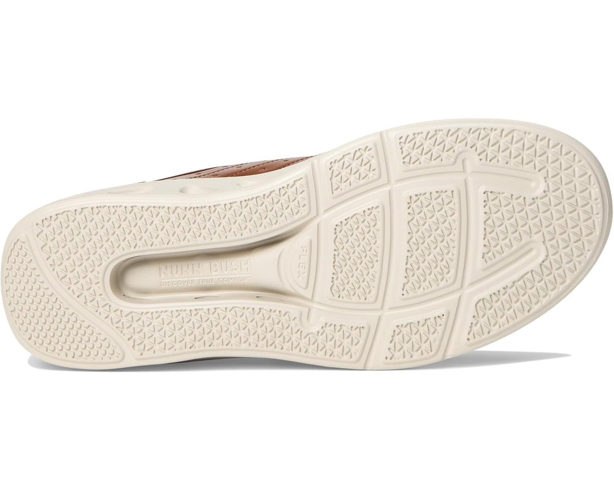 Men's Nunn Bush sneaker outsole, textured light-cream rubber tread