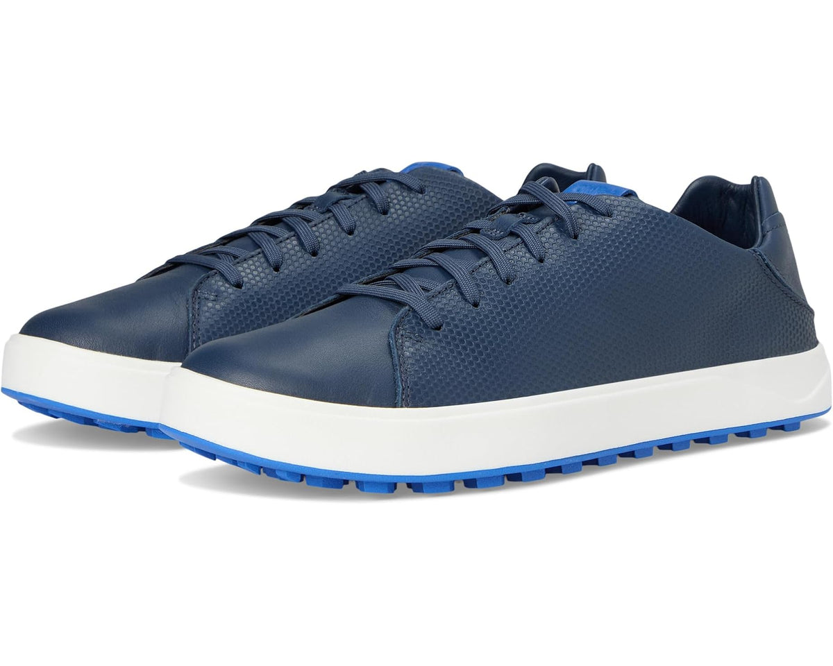 OluKai men's WAI'ALAE sneakers, navy textured upper with blue outsole
