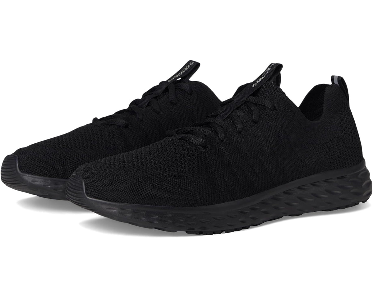 Men's Everlight black lace-up shoes with mesh knit upper and cushioned tread sole