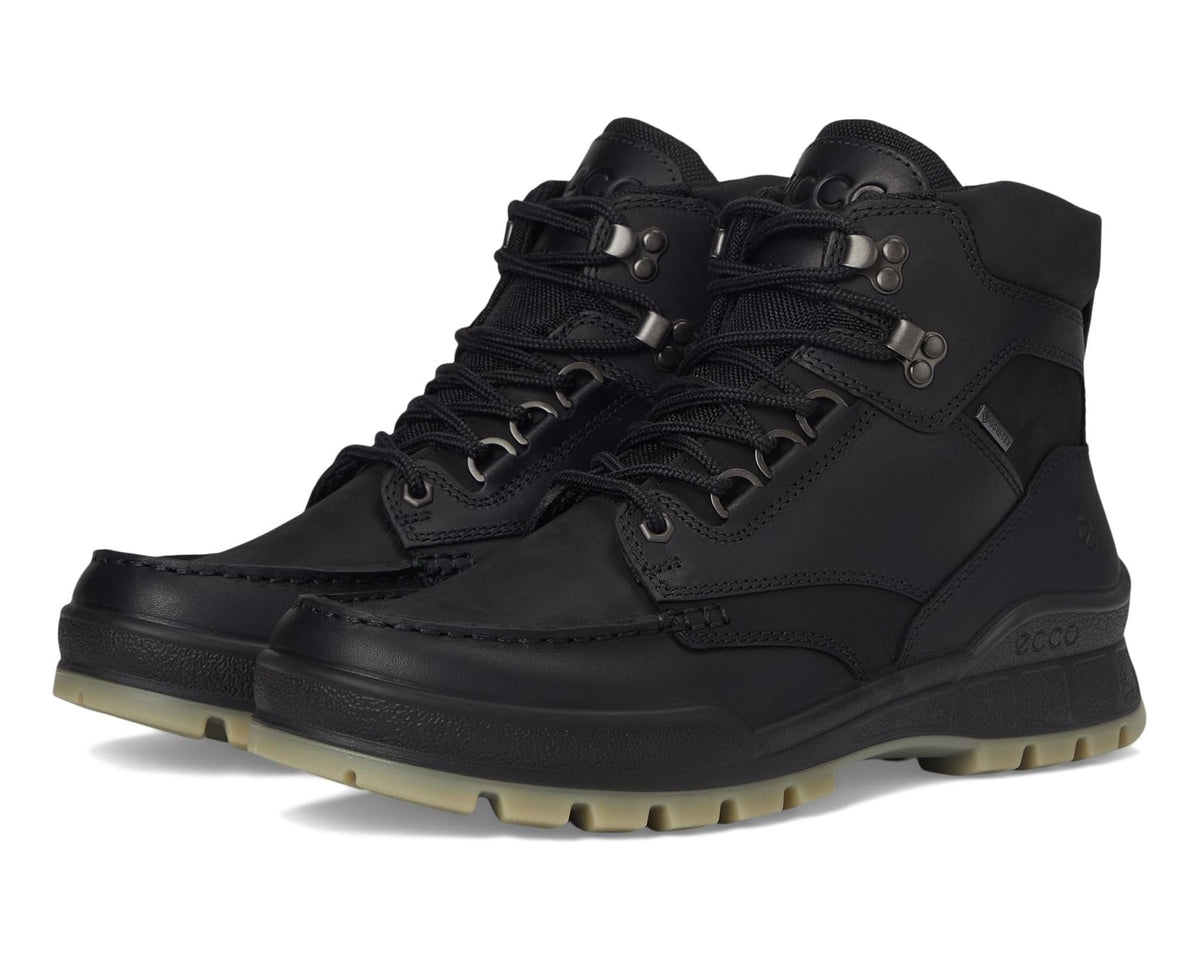 ECCO GORE-TEX lace-up boots, black leather and nubuck.