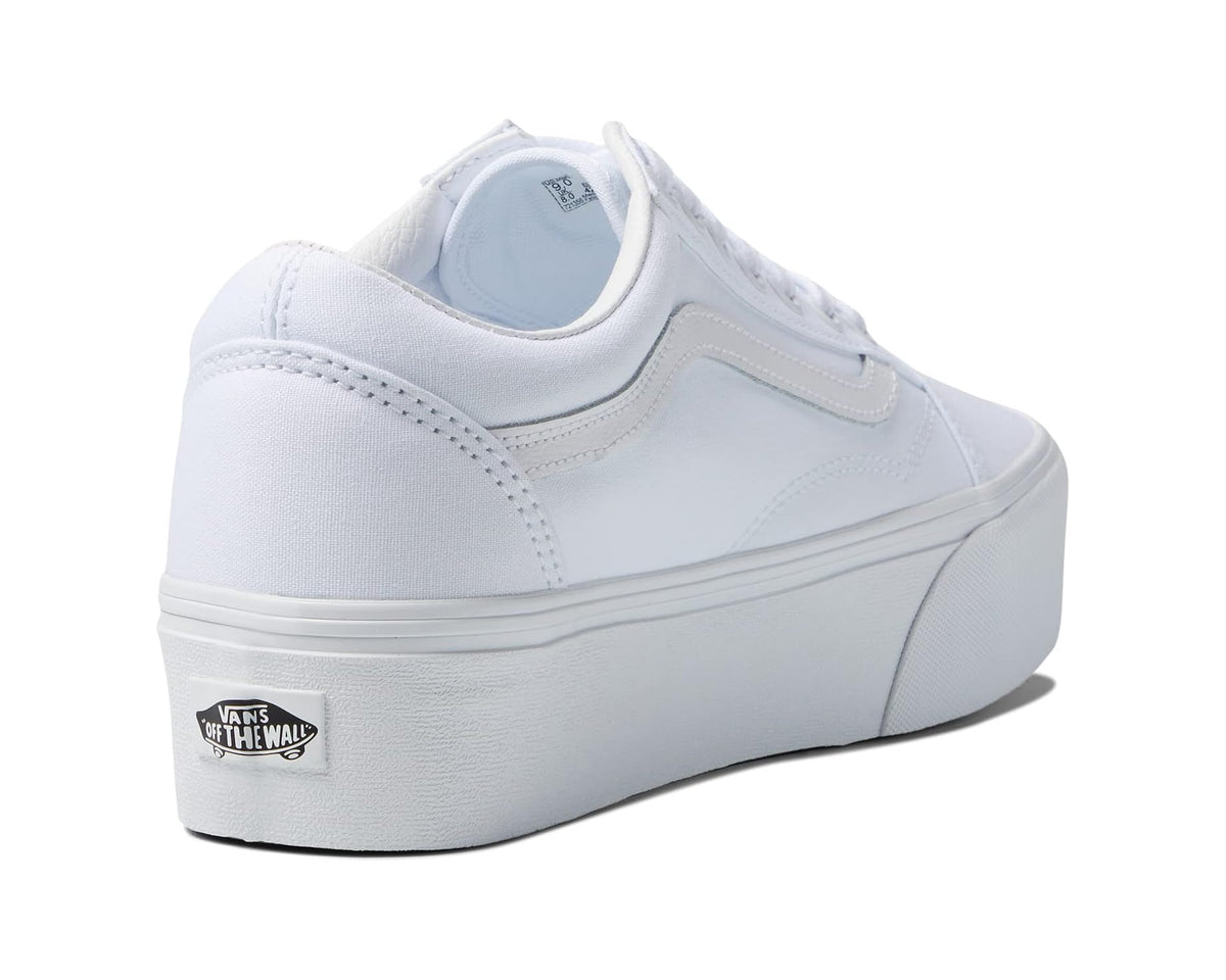 White Vans Old Skool Stackform sneakers with heel tab and logo tag
