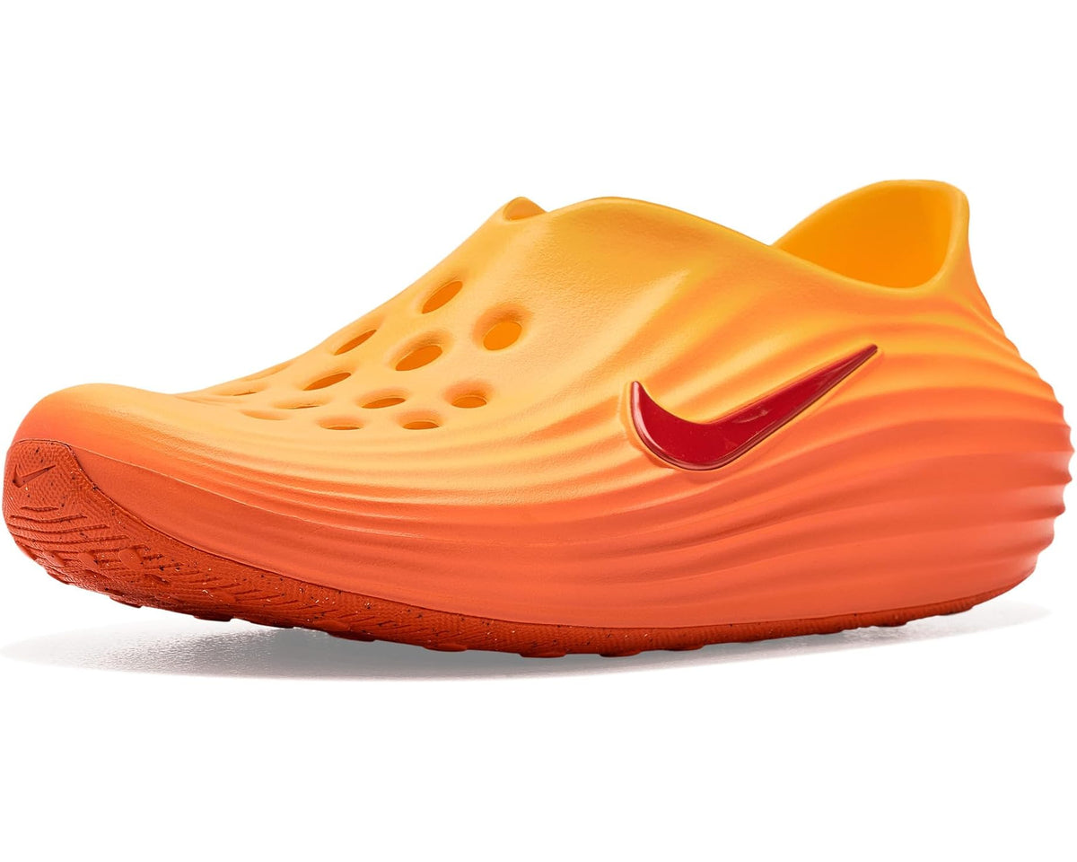 Men's Nike Reactx Rejuven8 slip-on clog in orange with maroon Swoosh