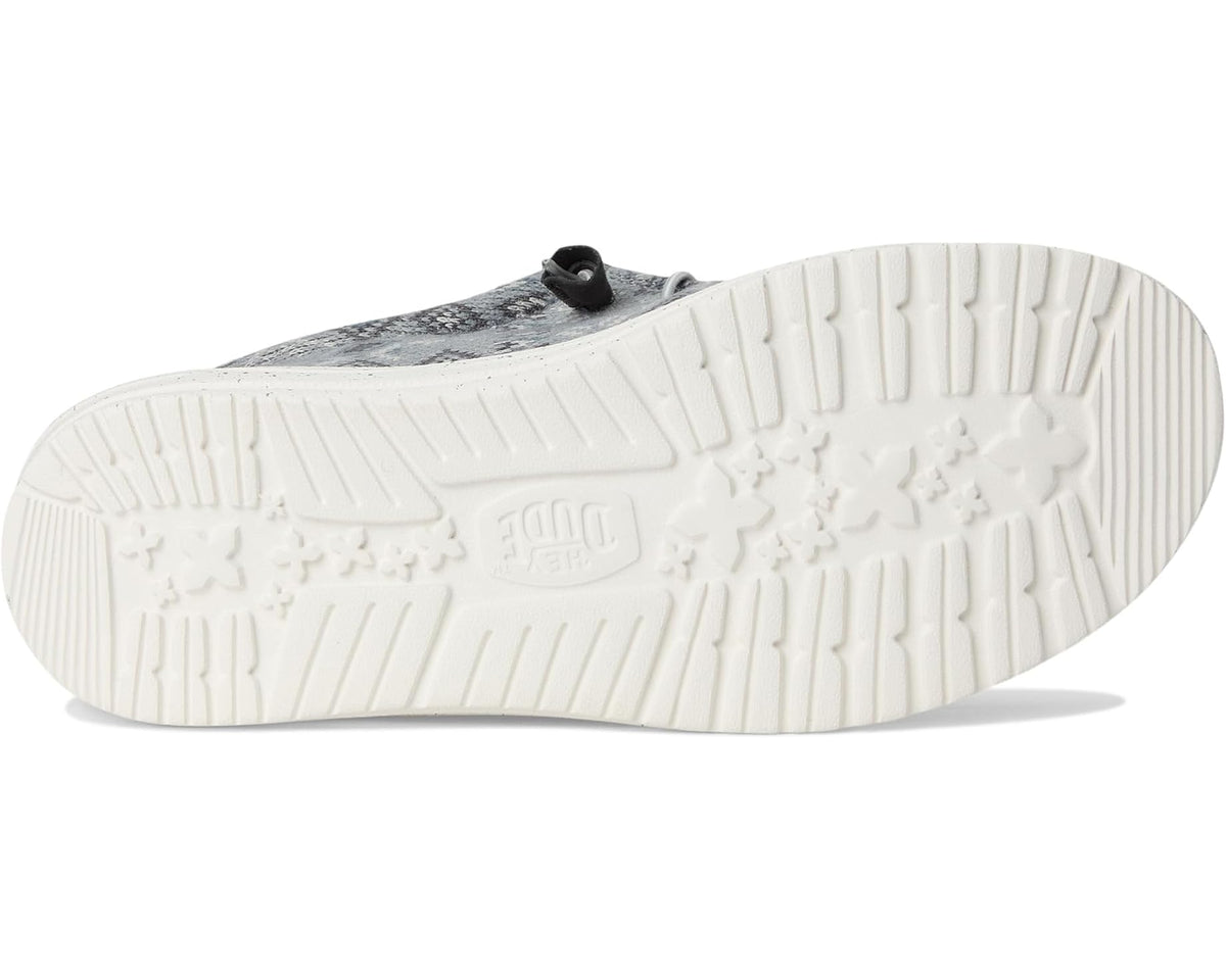 Men's Hey Dude Wally knit sneaker outsole with textured grip tread